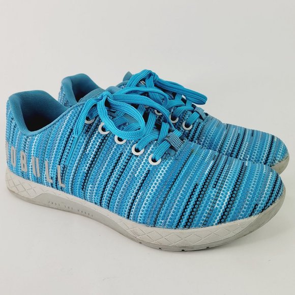 No Bull Womens 8 Blue Linear Trainer Low Top Shoes Cross Fit Sneakers - Picture 1 of 13